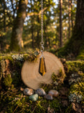 Pendolo in Cristallo Naturale - Strumento di Connessione e Divinazione - Occhio di Tigre